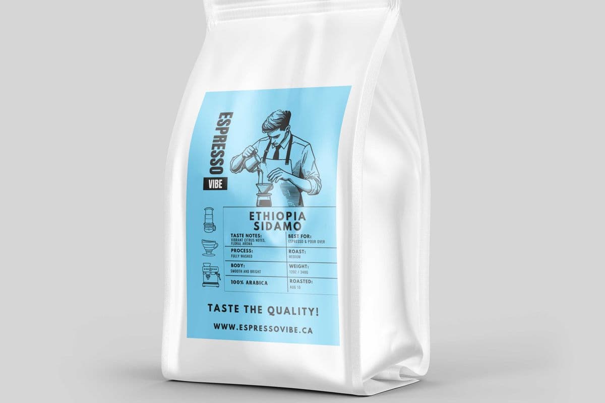 Ethiopia Sidamo – Medium Roast | 100% Arabica, Freshly Roasted (12oz)