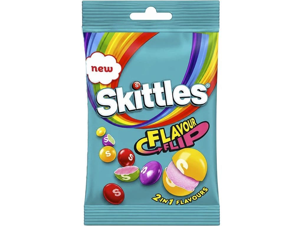 Skittles Flavour Flip UK 2 in 1 Chewy Candies 109g Candy