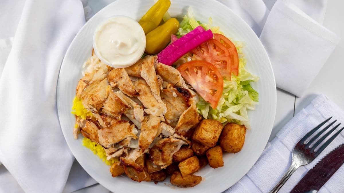 Assiette shish taouk poulet
