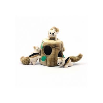 Outward Hound Puzzle Plush Hide A Squirrel - Medium