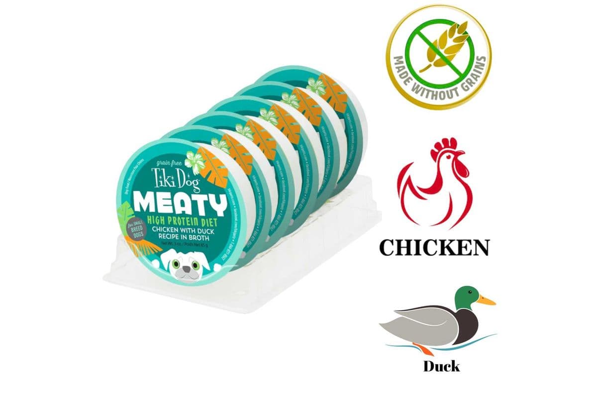 Tiki Dog - Grain Free Meaty Chicken & Duck In Broth Wet Dog Food - 3 Oz