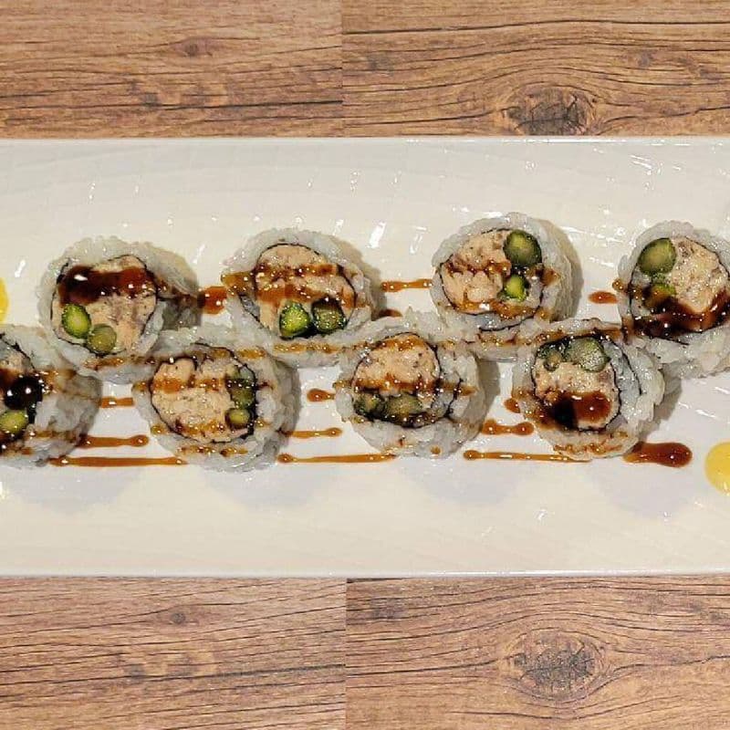 Salmon-Mayo and Asparagus Roll
