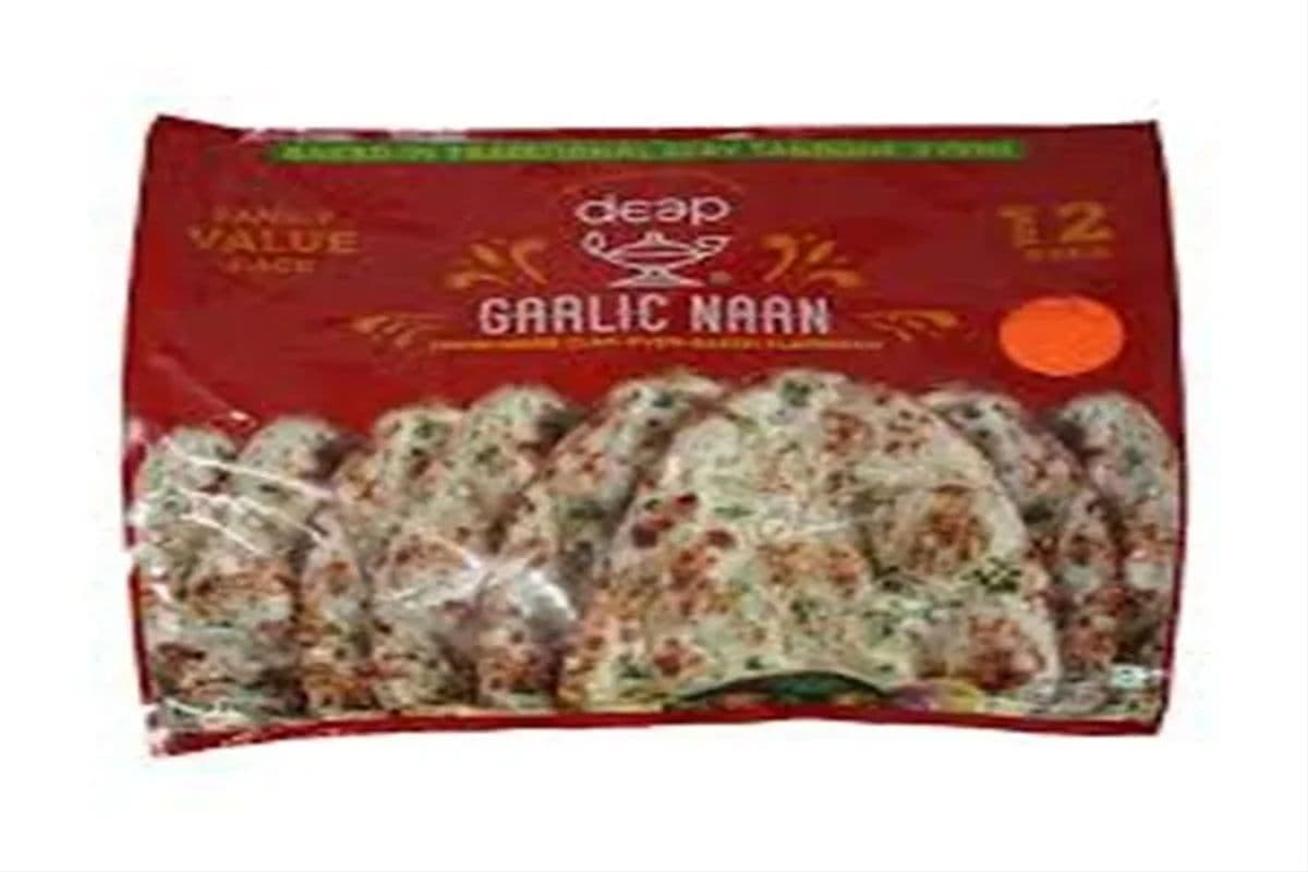 Deep Frozen Garlic Naan (12pk) (900g)