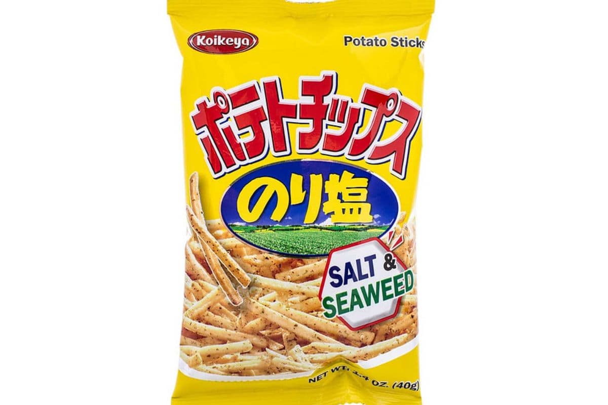 Potato stick crisps. Salt and seaweed (40g)