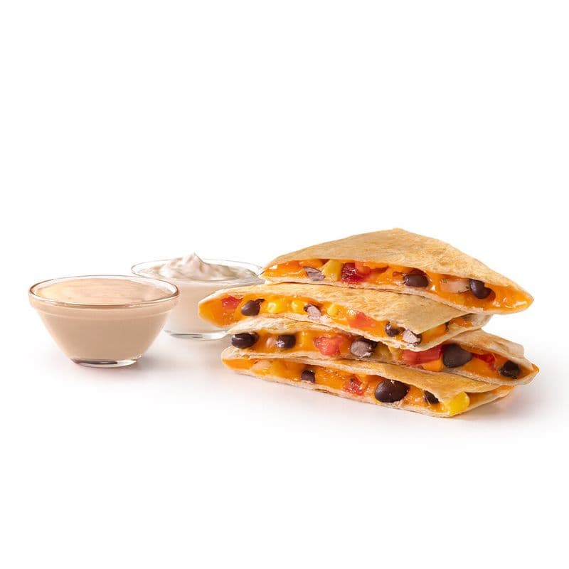 CHEESY BEAN & CORN QUESADILLA