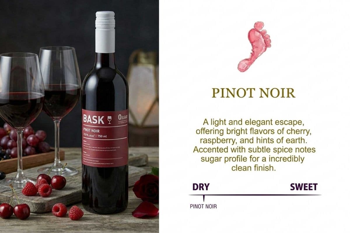 Bask Pinot Noir 0G Sugar (1 x 750 mL)