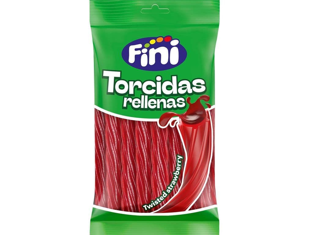 Fini Torcidas Rellenas Strawberry Filled Chewy Candy Twists 85g Candies