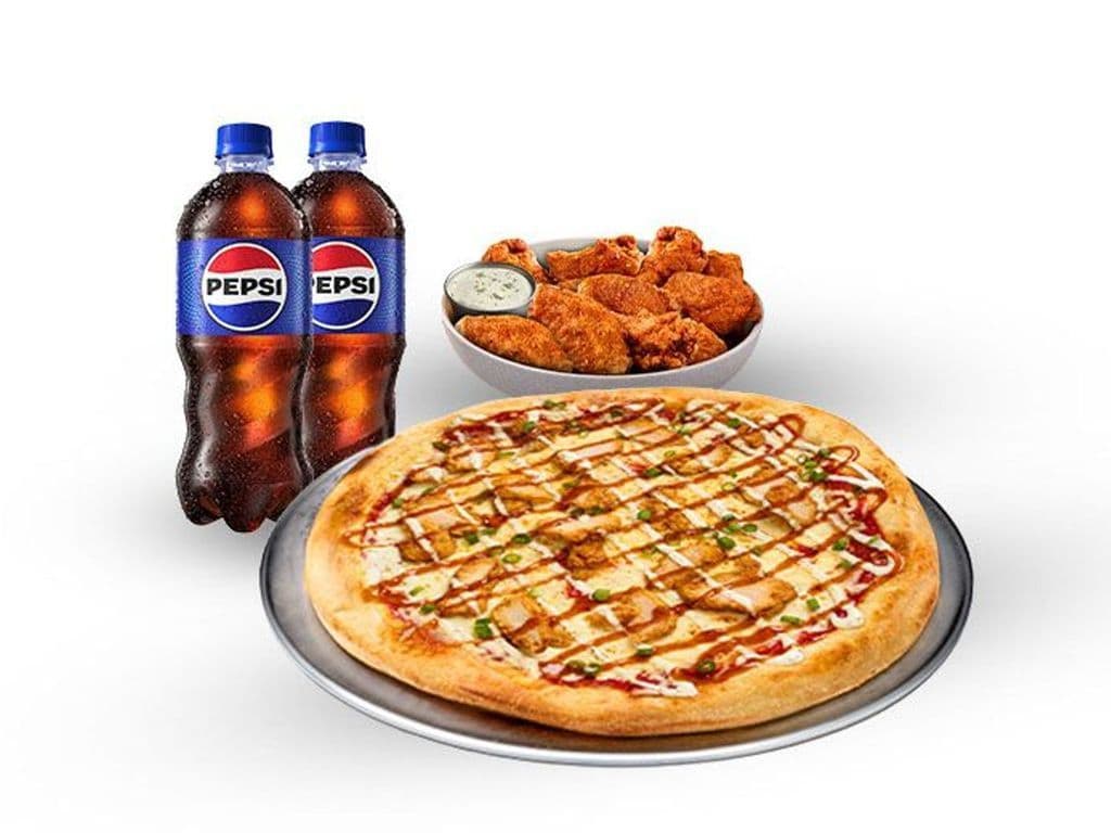 Pizza & 8 Pcs Dusted Wings