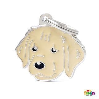 MyFamily Golden Retriever Engraved Tag