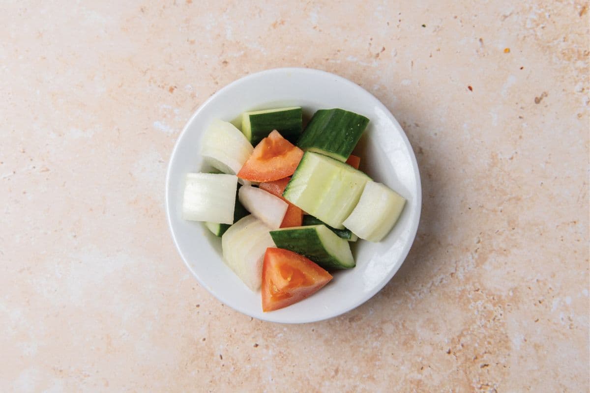 Kachumber Salad with Feta Cheese