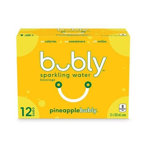 Bubly Pineapple 12 Pack - 355ml