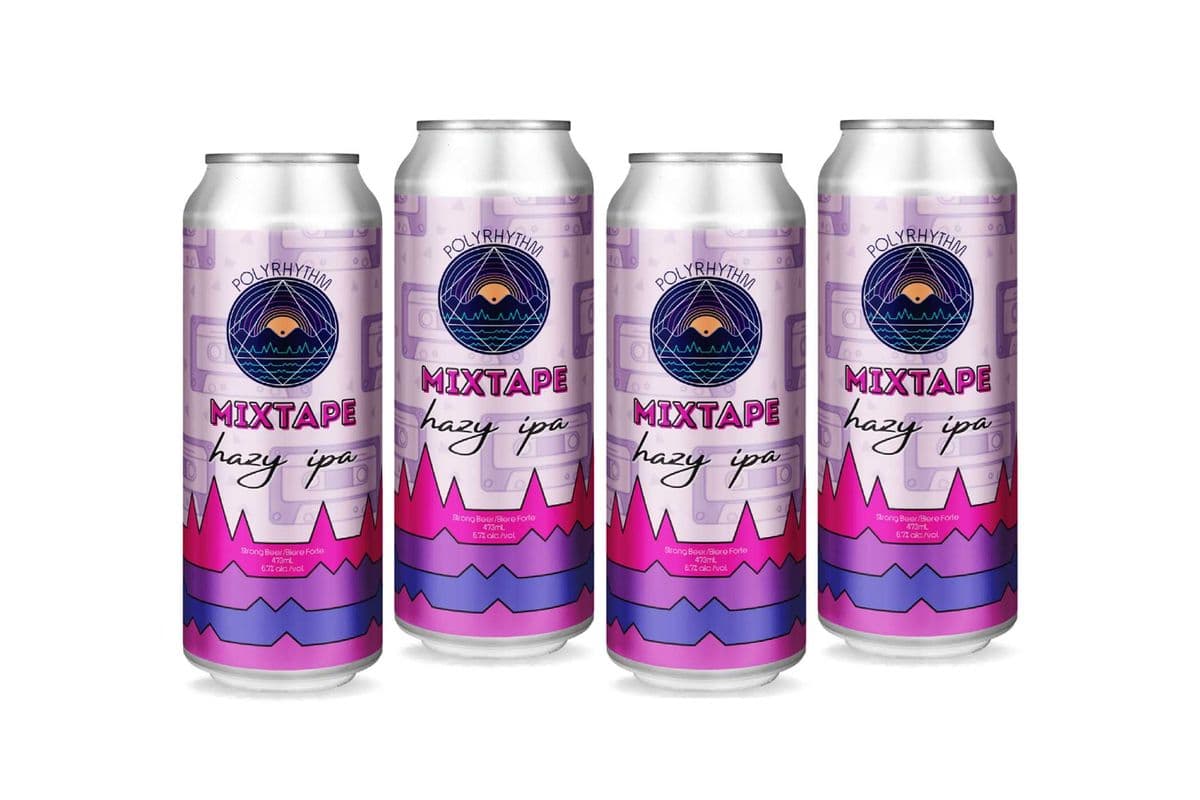 888596. POLYRHYTHM MIXTAPE HAZY IPA (4 x 473ML (CANS))
