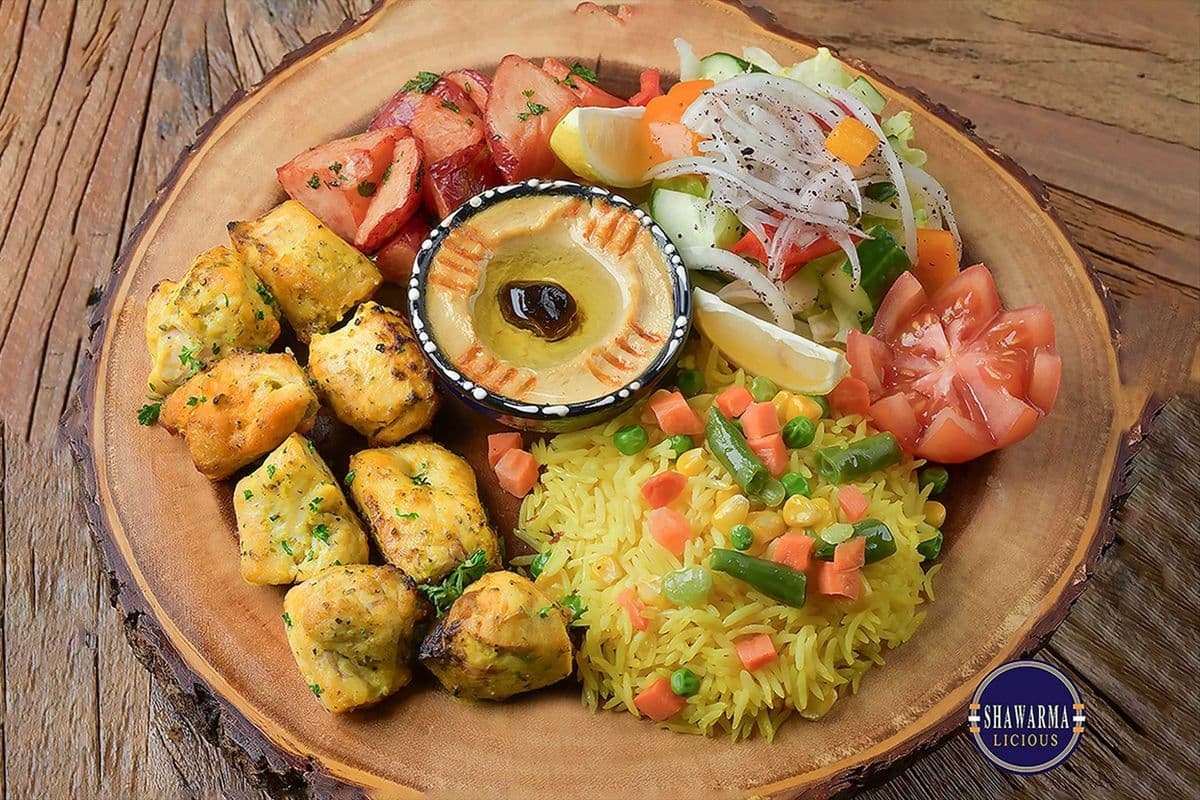 Shish Tawook Platter.