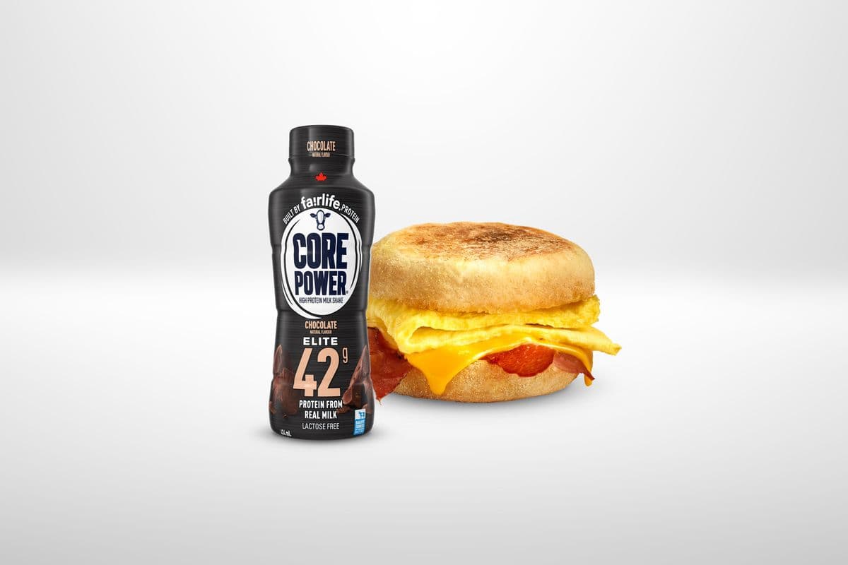 Buy any Core Power (414 ml), Get a FREE Breakfast Sandwich or Wrap