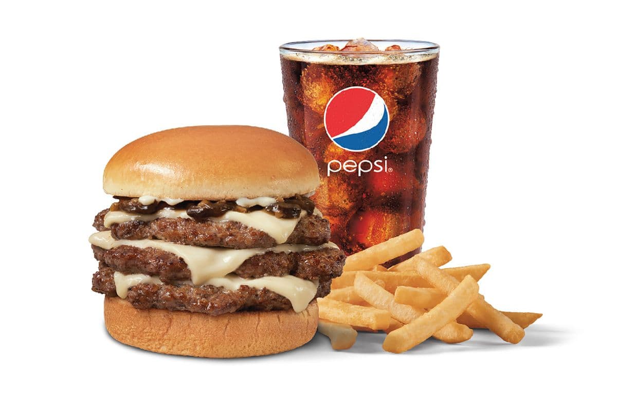 Mushroom Cheeseburger Signature Stackburger 1/2 lb.* Triple Combo