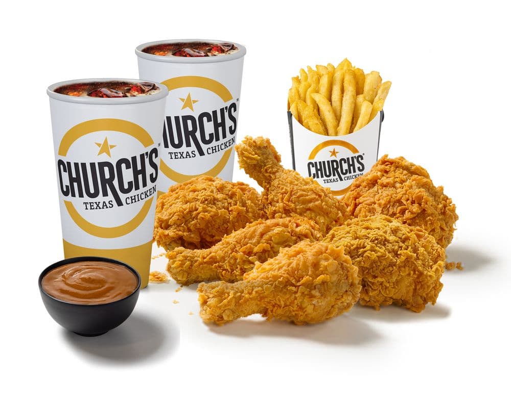 6-Piece Chicken, 2 Reg Sides & 2 Drinks