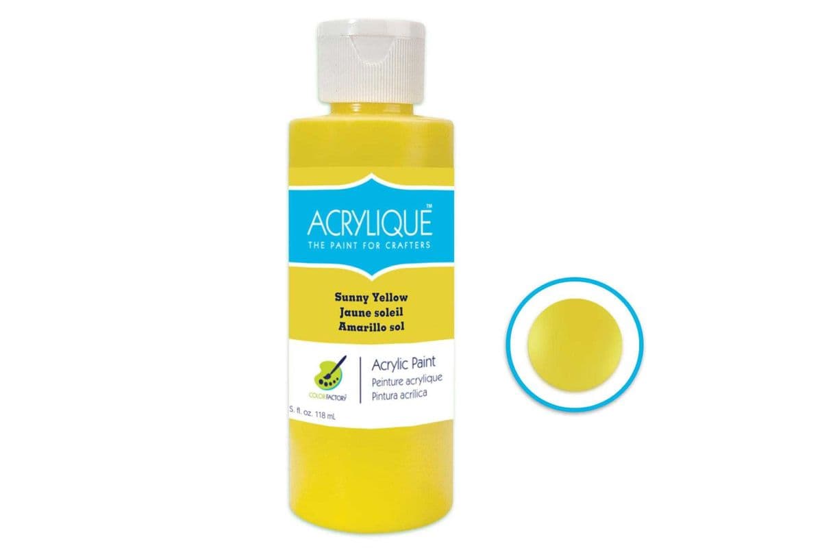 Acrylique Paint 4oz: Sunny Yellow [CF200-110] (4 oz)