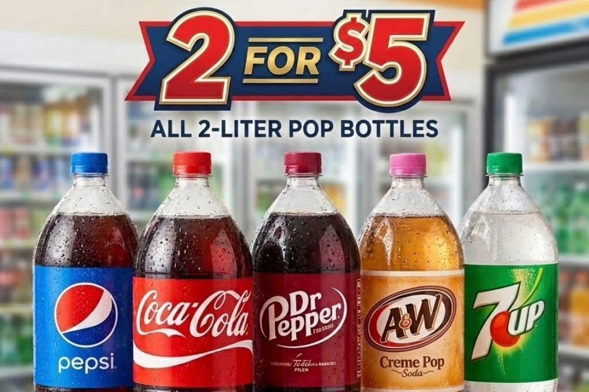 2 bottles of 2 liter drinks (1 liter)