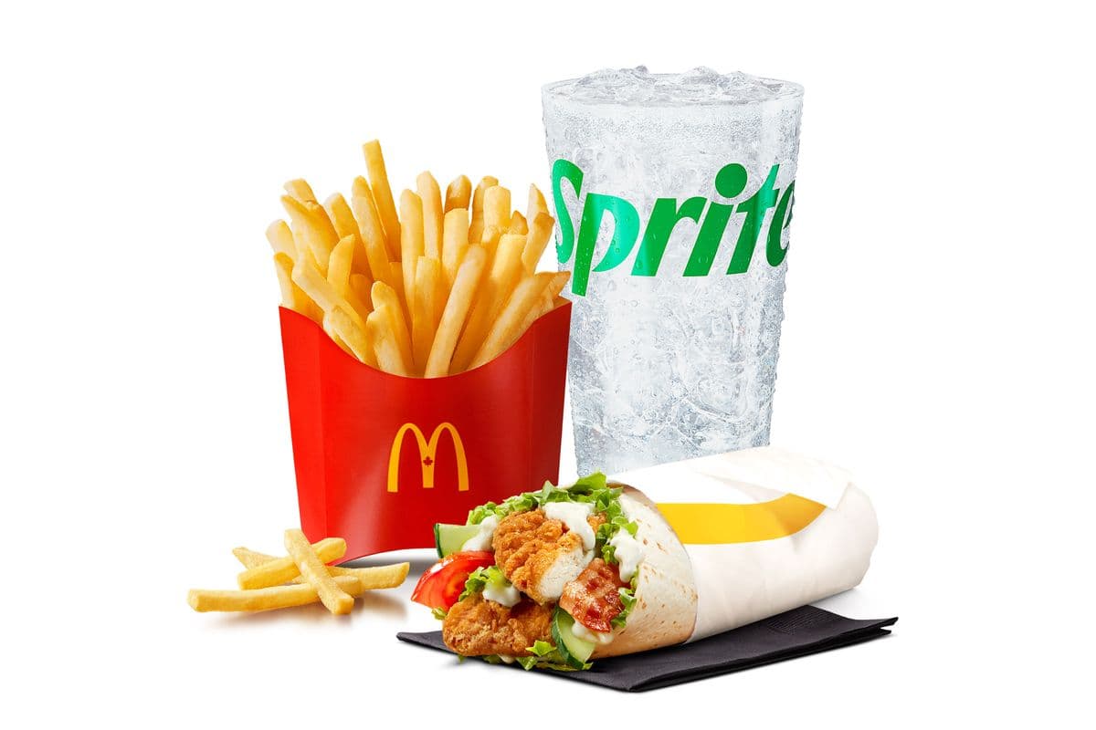 Chicken & Bacon McWrap with Crispy Chicken Extra Value Meal [950-1160 Cals]