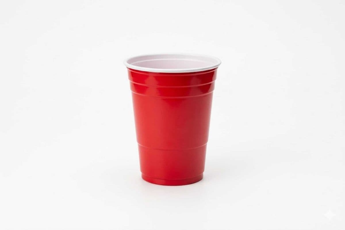Compliments Plastic Beer Cups Red (50pcs) (16oz)