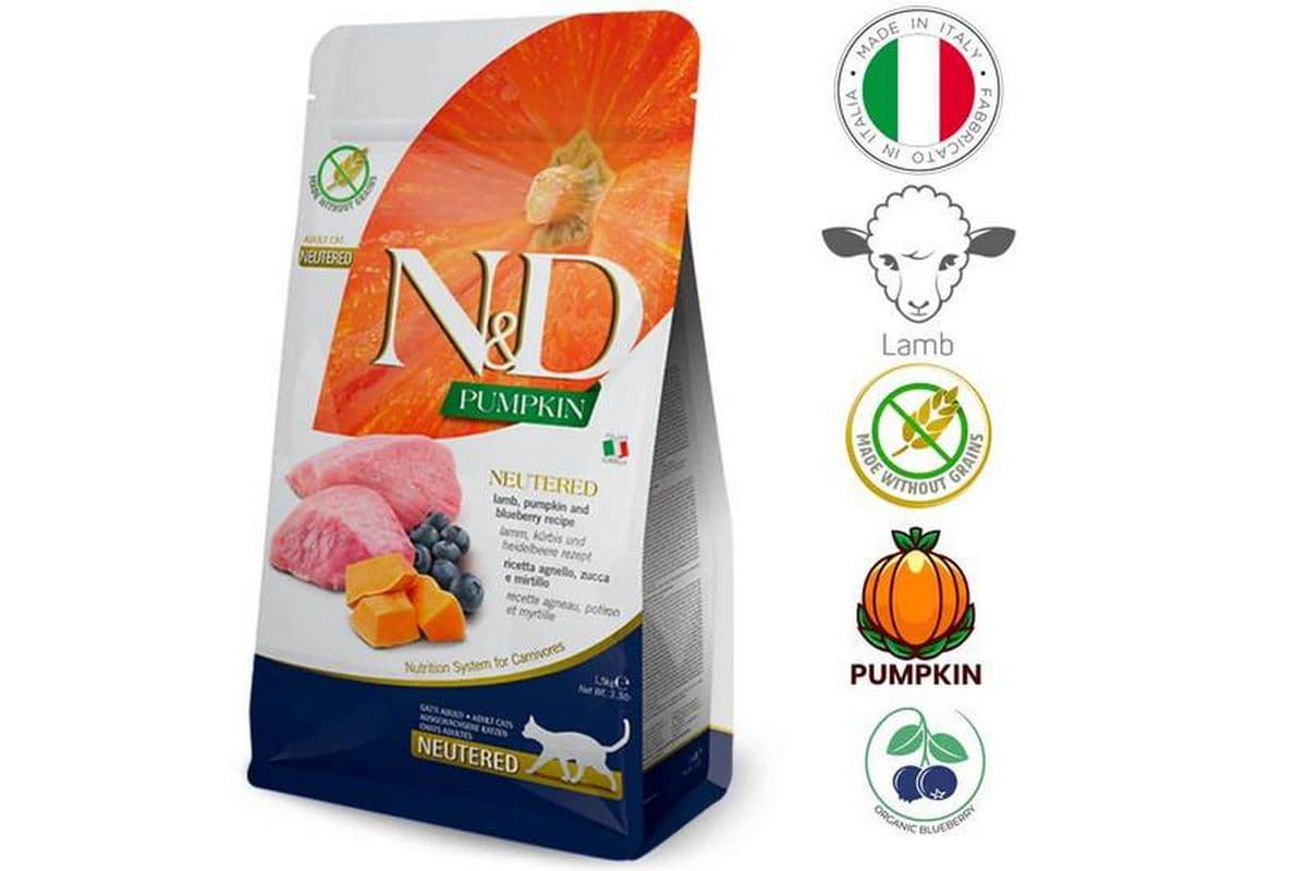 Farmina - Pumpkin Lamb & Blueberry Dry Food Neutered Cat (3.3 lb)