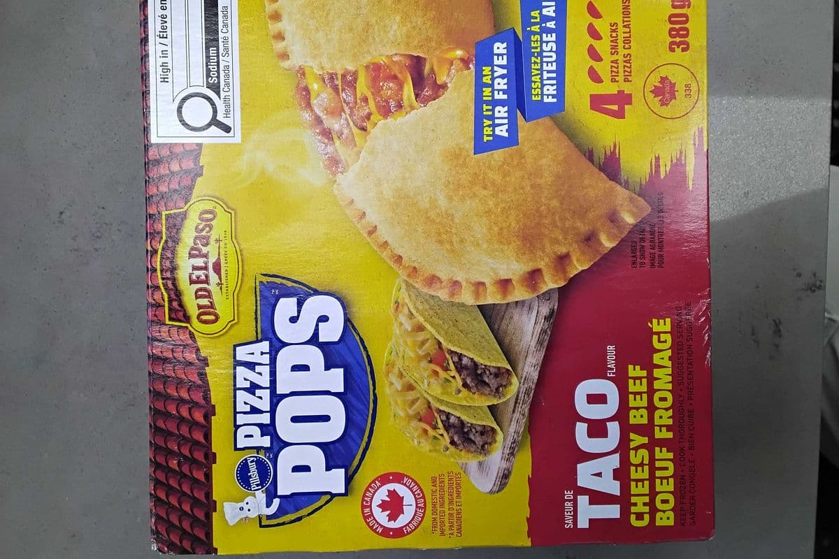 PIZZA POPS TACOS CHEESY BEEF (380g) (490 Cal)