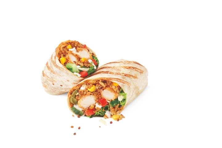 Cilantro Lime Crispy Chicken Loaded Wrap