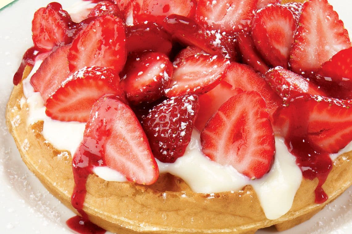 Gaufre aux fraises