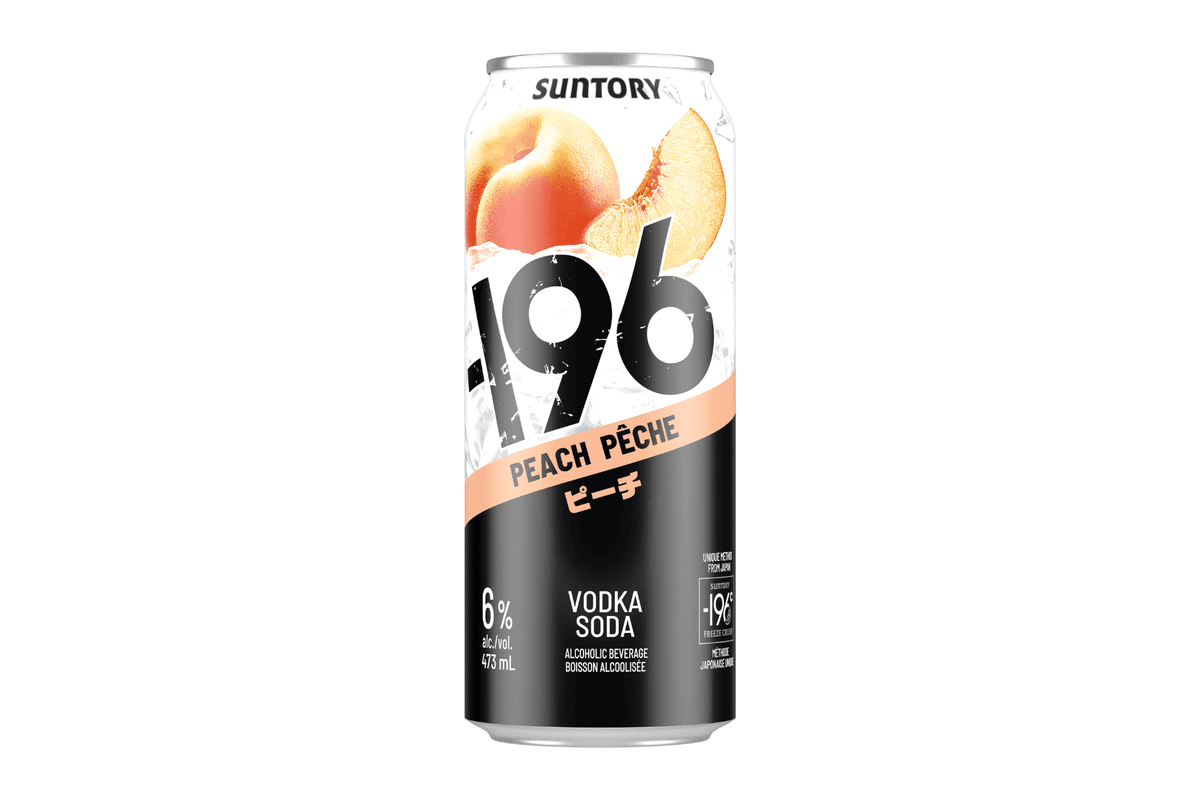 -196 Vodka Soda Peach (1 x 473ml)