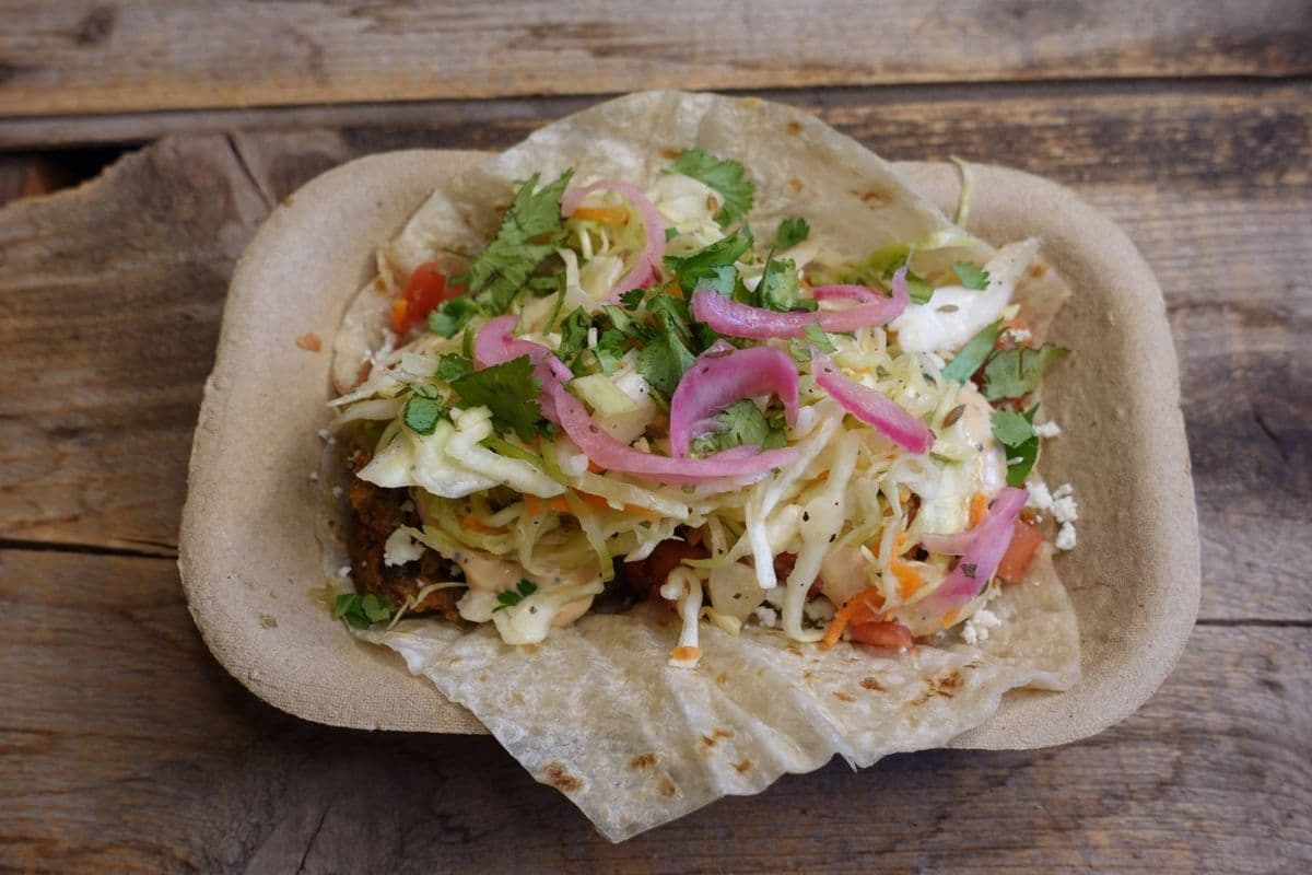 Saddlery - Mango Shrimp Taco