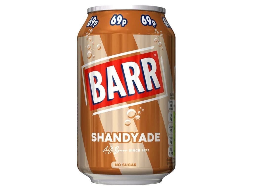 Barrs Shandyade Zero Sugar UK Drink 330ml Can
