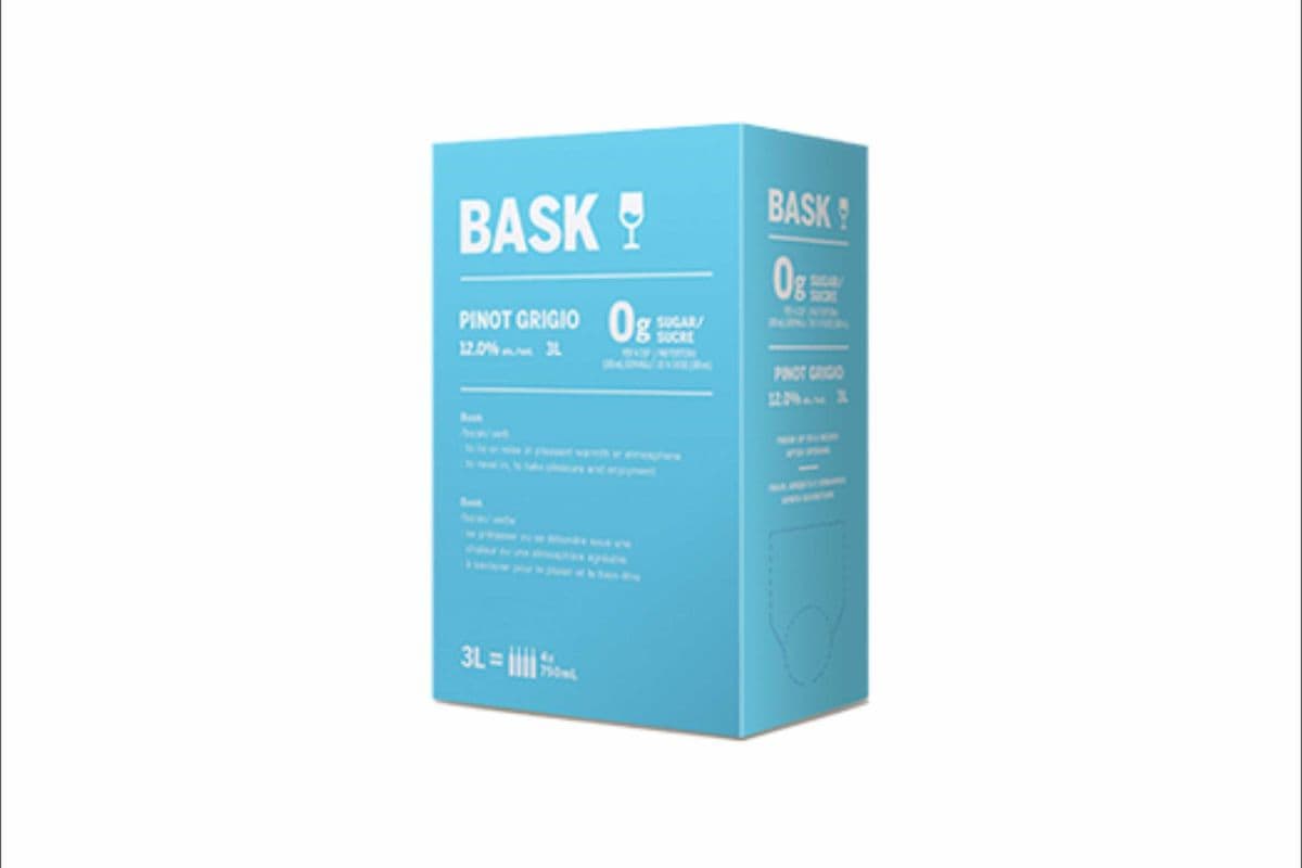 BASK Pinot Grigio BIB Box Wine 3L-Low/No Sugar (1 x 3000 ml)