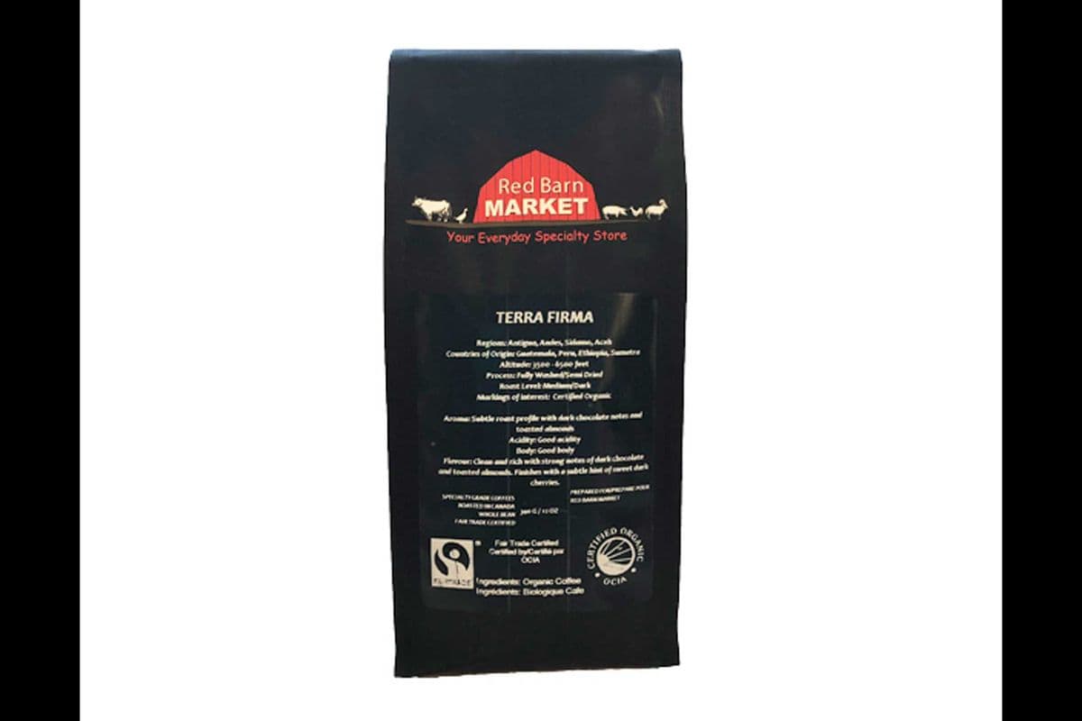 Red Barn Coffee - Terra Firm Medium Beans (340G)