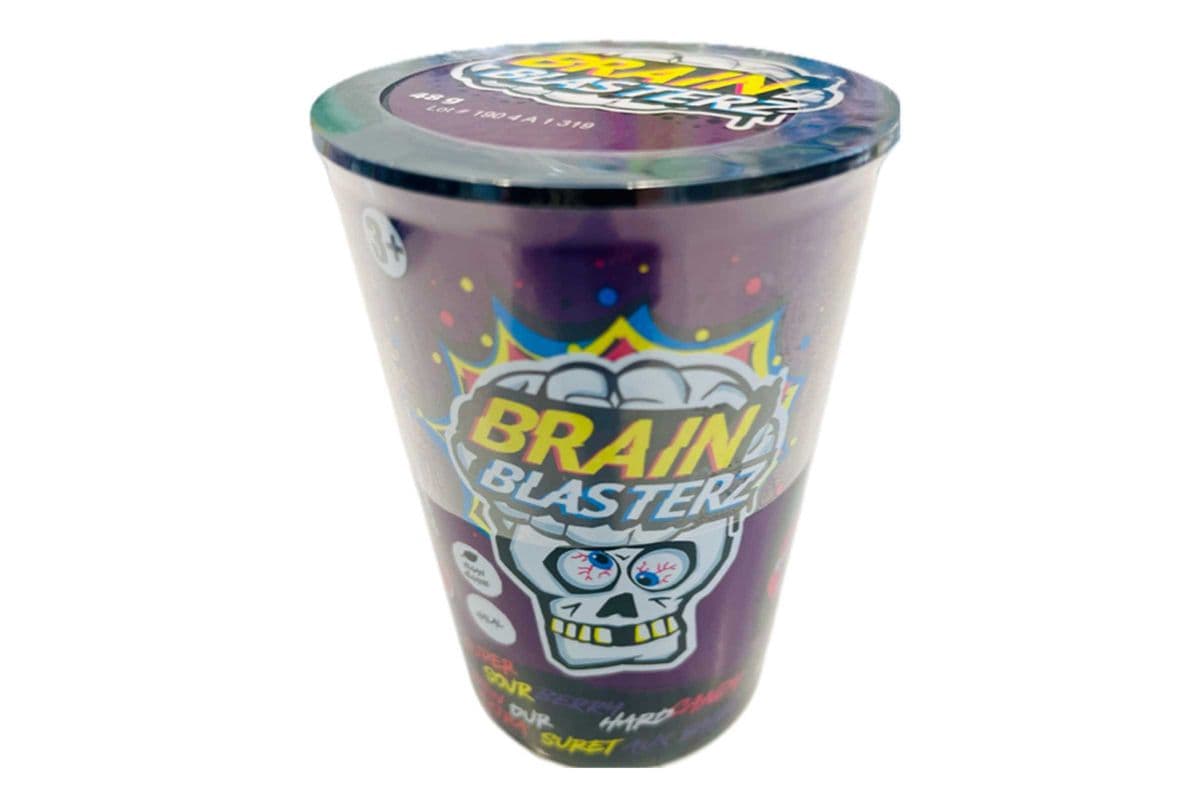 Brain Blasters Berry Sour Candy Drum