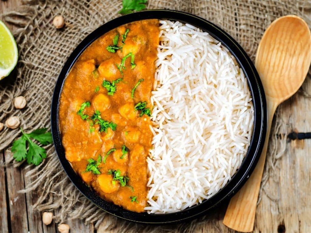 Chana Masala Rice Bowl