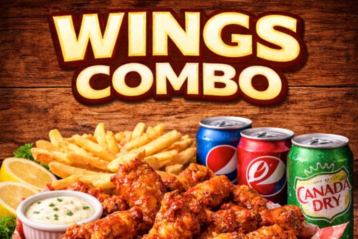 Small 6 Wings + Sides + Drinks