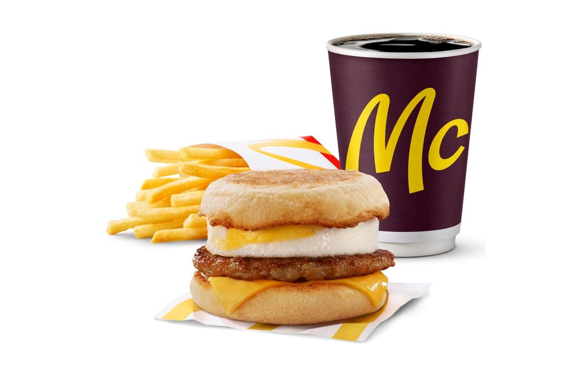Sausage 'N Egg McMuffin Extra Value Meal [670.0 Cals]