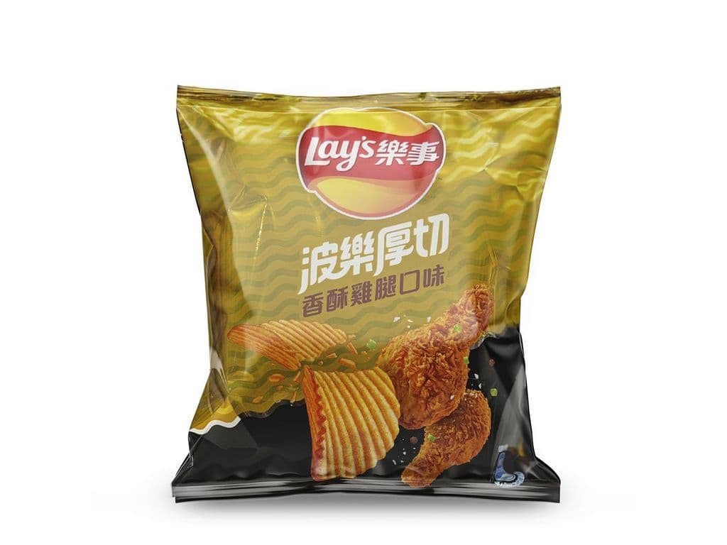 Lays Wavy Crispy Fried Chicken Taiwanese Potato Chips 34g Asian Snack