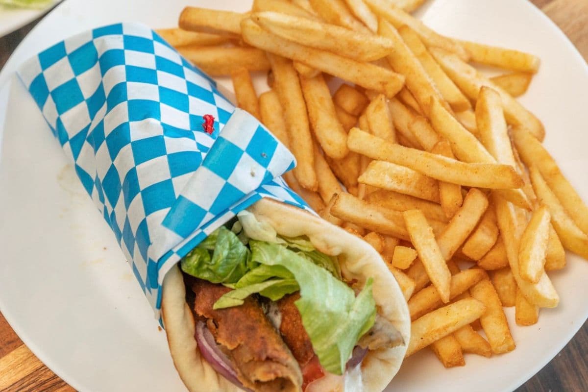 Beef and Lamb Gyros On A Pita