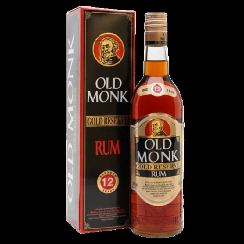 Old Monk Gold Reserve Rum 12 Year (750 ml) (1 x 750ML)