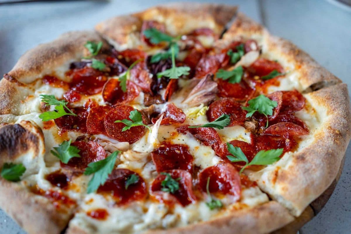 Pepperoni and Honey Pizza