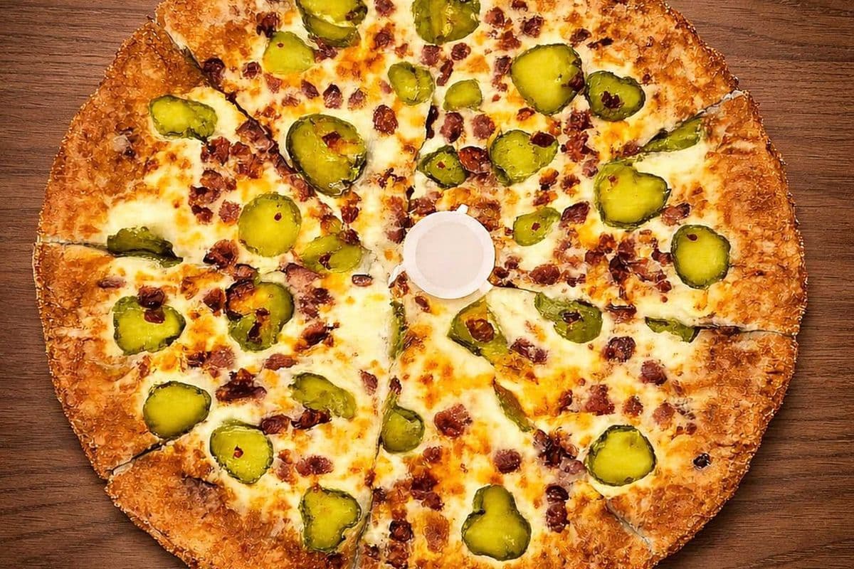 6. Zesty Pickle Crunch Pizza -12" Medium