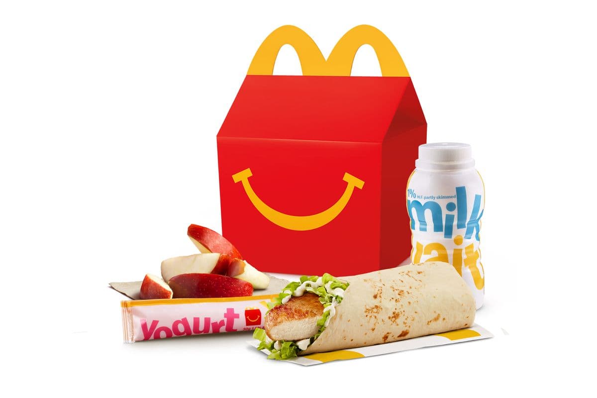 Happy Meal Grilled Chicken Snack Wrap with Apple Slices [280-390 Cals]