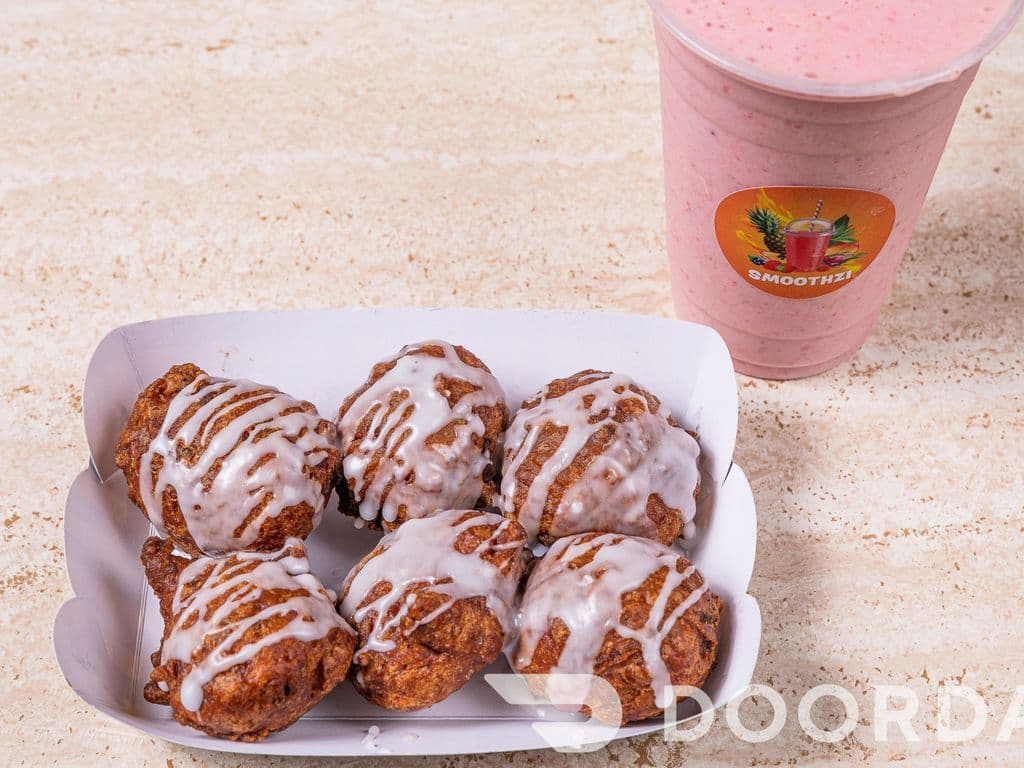 Smoothies + beignet aux pommes