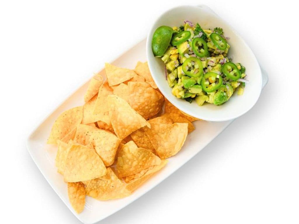 Corn Guacamole and Chips