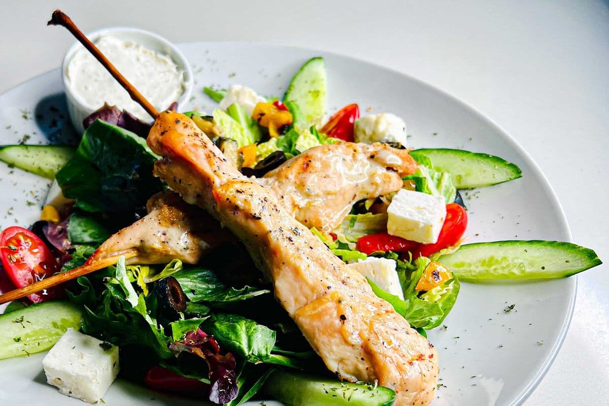 Chicken Souvlaki Salad