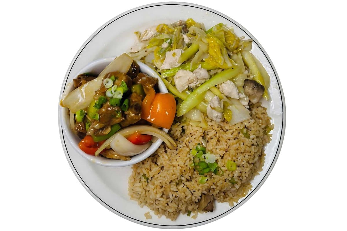 11. Chicken Fried Rice, Garlic Spareribs, and Chicken Chop Suey