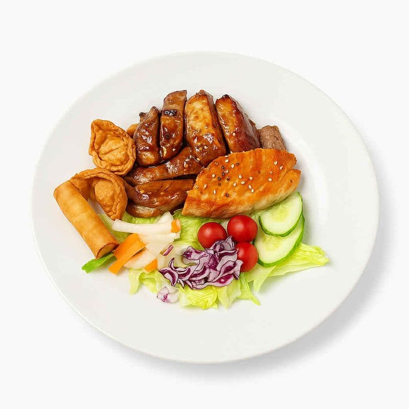 Royal Combo Beef, Chicken, Salmon / Combo de beouf, poulet, Salmon