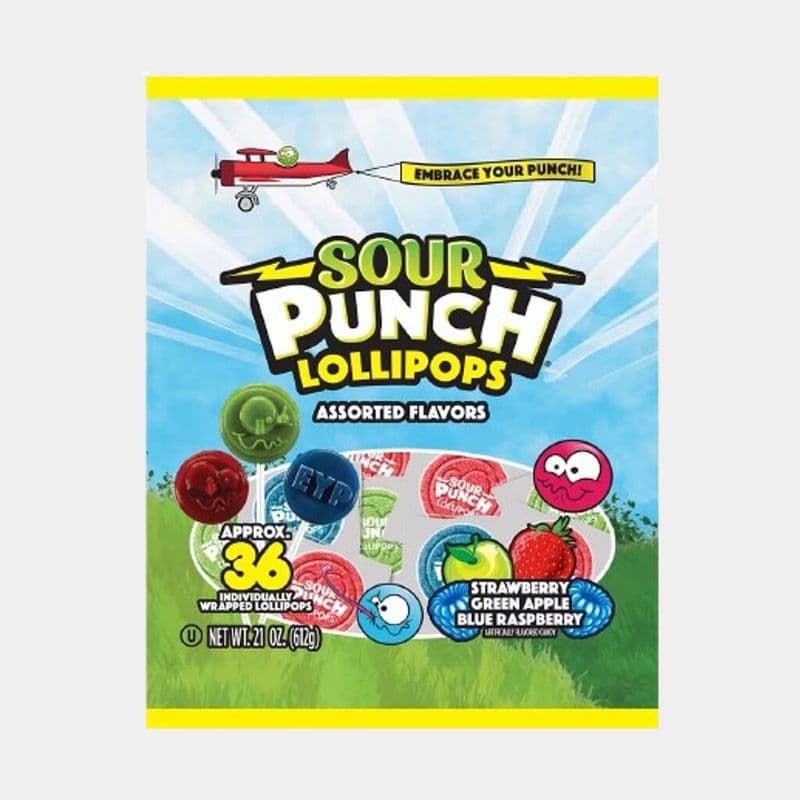 Sour Punch Lollipops