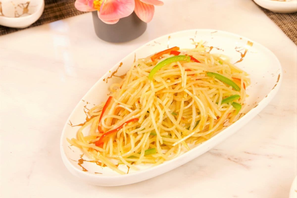 181. Stir-Fried Sliced Potato with Dried Small Shrimp - 樱花小炒土豆丝
